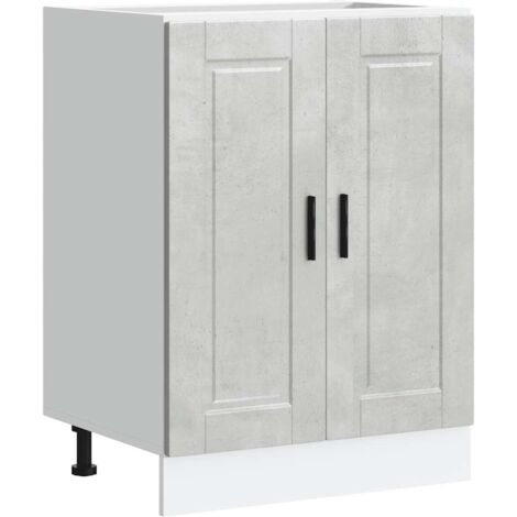 Mueble bajo de cocina porto gris cemento madera reconstituida vidaXL