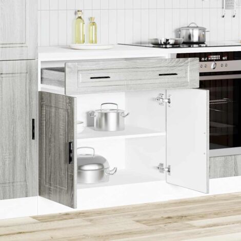 Mueble bajo de cocina porto gris  madera reconstituida