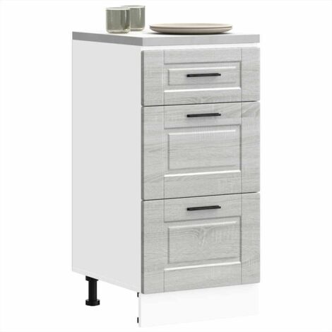 Mueble bajo de cocina porto gris  madera reconstituida