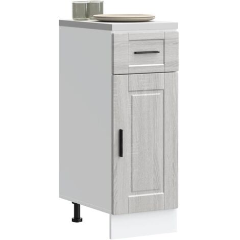 Mueble bajo de cocina porto gris  madera reconstituida