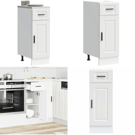 Mueble bajo de cocina Porto madera contrachapada blanca - Almacenamiento de cocina - Gabinete de cocina