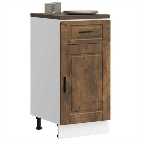 Mueble bajo de cocina porto roble ahumado madera reconstituida