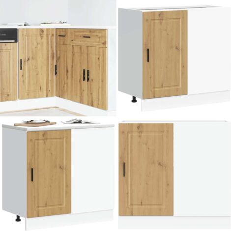 Mueble bajo de cocina porto roble artesano madera reconstituida - Almacenamiento bajo cocina - Madera de ingeniería