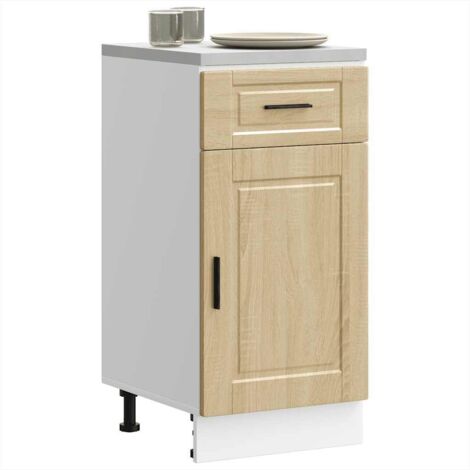 Mueble bajo de cocina porto roble  madera reconstituida