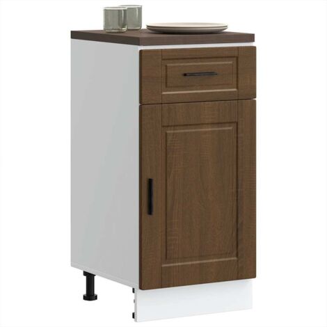Mueble bajo de cocina porto roble marrón madera reconstituida