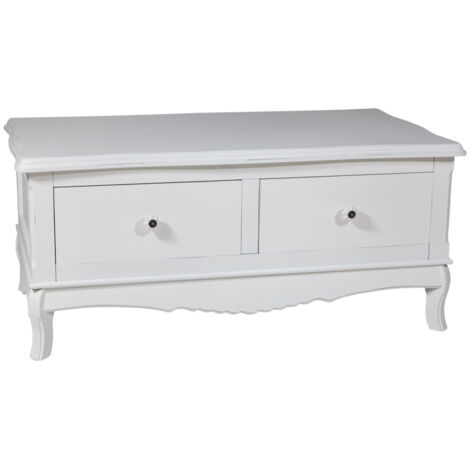 Mueble bajo de madera con lacado blanco 92x52x41 cm