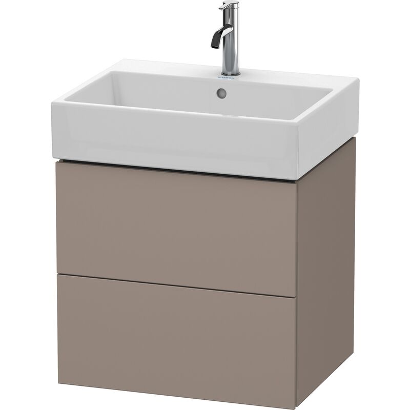 

Mueble bajo encimera Duravit L-Cube, de pared, 2 cajones, 58,4 x 45,9 cm, para Vero Air 235060, color: Decoración Basalto Mate - LC627504343