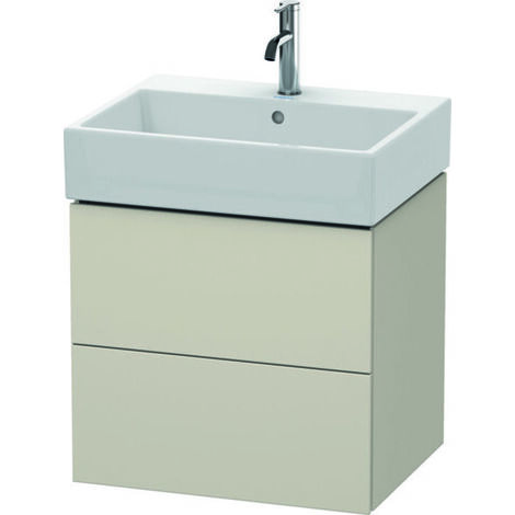 Mueble bajo encimera Duravit L-Cube, de pared, 2 cajones, 58,4 x