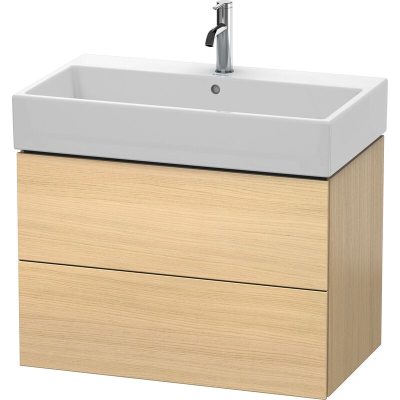 

Mueble bajo encimera Duravit L-Cube, de pared, 2 cajones, 78,4 x 45,9 cm, para Vero Air 235080, color: Roble mediterráneo Chapa de madera auténtica