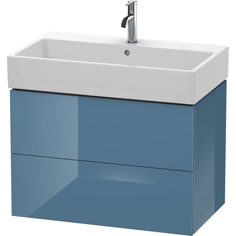 

Mueble bajo encimera Duravit L-Cube, de pared, 2 cajones, 78,4 x 45,9 cm, para Vero Air 235080, color: Laca de alto brillo Stone Blue - LC627704747