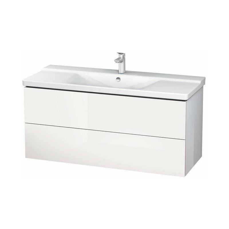 

Mueble bajo lavabo L-CUBE 1220x481x555mm peral albaricoque seda mate