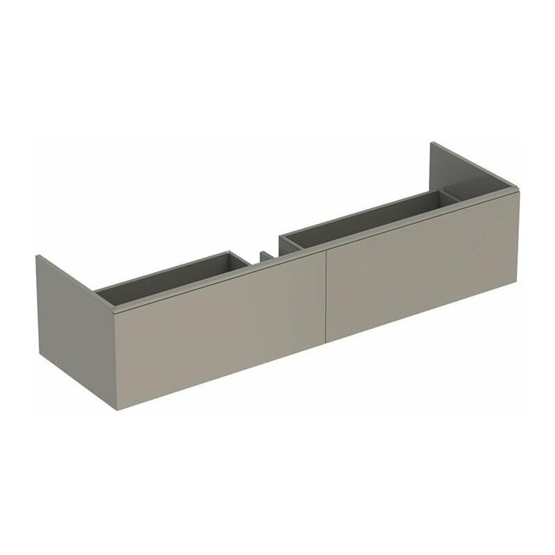 

Mueble bajo para lavabo Geberit Xeno² en material mineral, con dos cajones: Ancho 159,5cm, Alto 35cm, Fondo 47,3cm, Lacado Greige / Matt