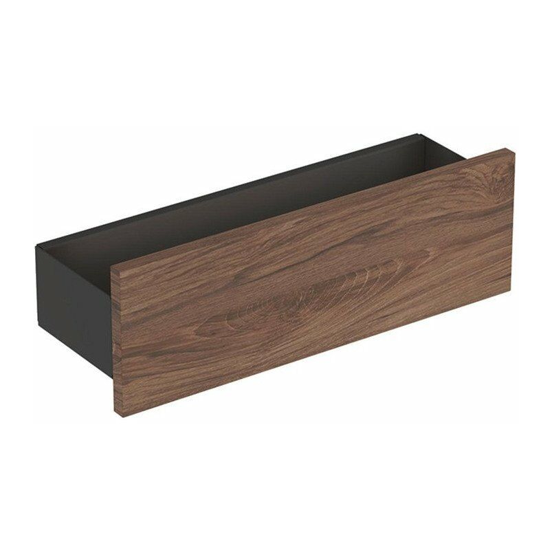 

Estante de pared Geberit Smyle Square: Ancho 45 cm, Alto 14,8 cm, Fondo 15 cm, gris aterciopelado / con recubrimiento de polvo mate, nogal nogal /