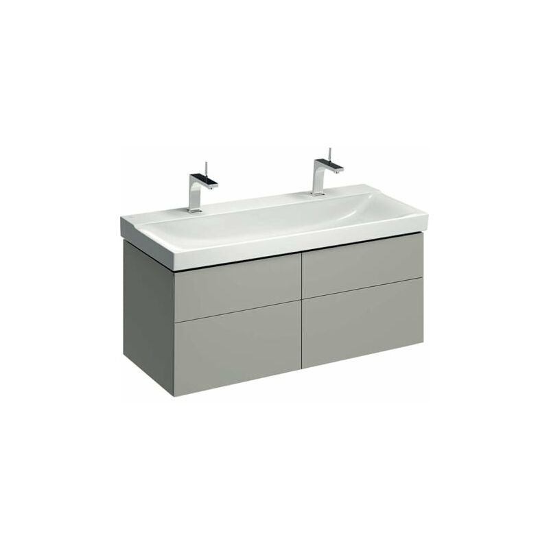 

Keramag - Mueble bajo encimera Geberit Xeno 2 500.518., 1174x530x462mm, 4 cajones, color: Laca mate grisácea - 500.518.00.1
