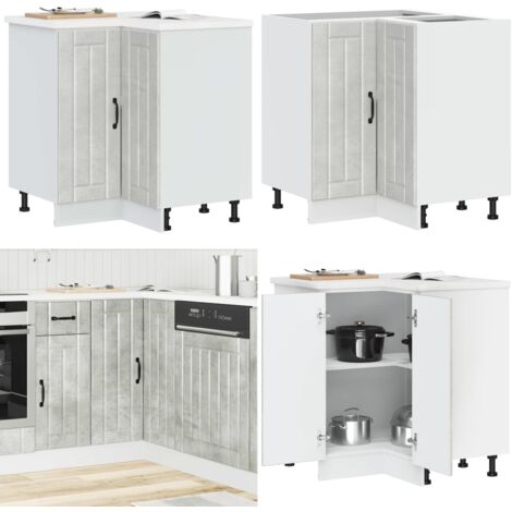 Mueble bajo esquina de cocina Lucca madera reconstituida - Almacenamiento cocina - Muebles de cocina