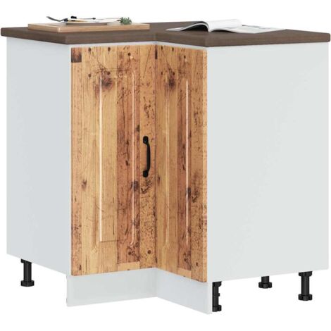 Mueble bajo esquinero cocina Kalmar madera antigua ingeniería
