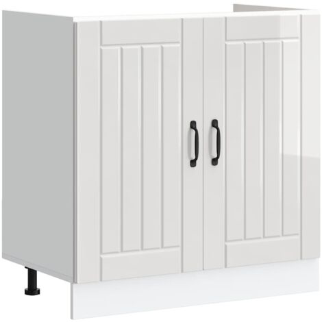 Mueble bajo fregadero Lucca blanca de alto brillo
