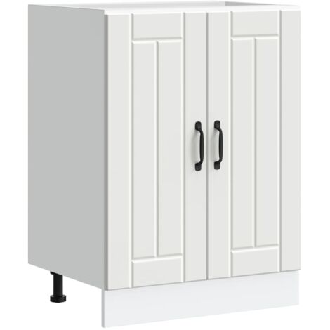 Mueble bajo fregadero Lucca madera contrachapada blanca
