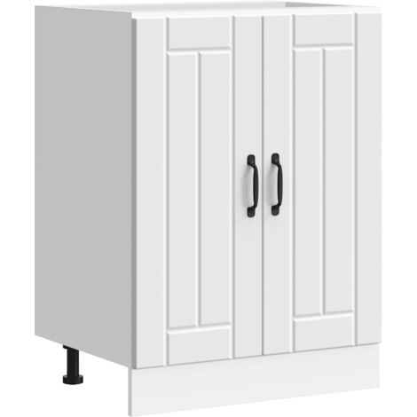Mueble bajo fregadero Lucca madera contrachapada blanca vidaXL