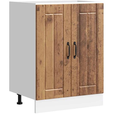 Mueble bajo fregadero Lucca madera contrachapada madera antigua