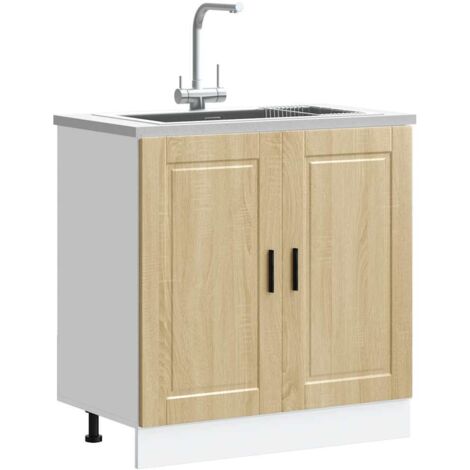 Mueble bajo fregadero Porto roble  madera diseñada