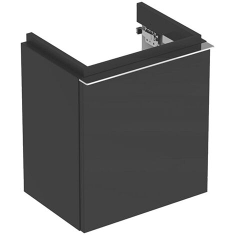 Mueble bajo Geberit iCon para lavabo, con una puerta: Ancho 37cm, Alto 42cm, Fondo 28cm, Gris aterciopelado / Lacado mate