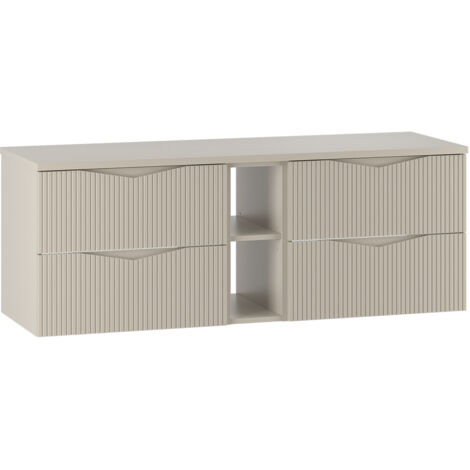 Mueble bajo lavabo 140cm 2 compartimientos encimera Tao Cachemira