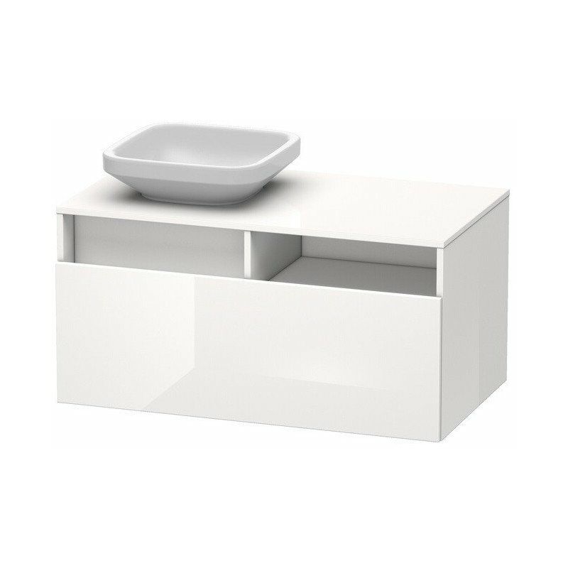 

Duravit - Mueble bajo lavabo 550x1000x500m DURASTYLE con abertura a la izquierda nogal oscuro / blanco mate