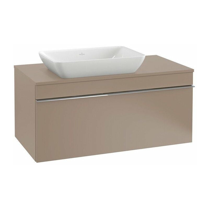 

Mueble bajo lavabo, 957 x 436 x 502 mm, modelo suspendido, En madera, lavabo a la izquierda Glass Glossy Grey