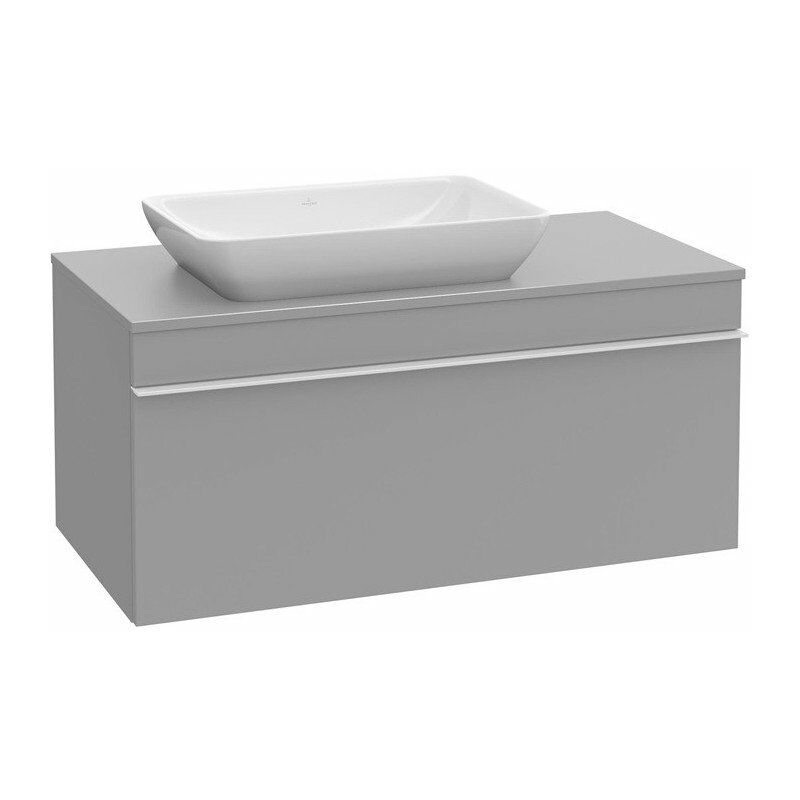 

Mueble bajo lavabo, 957 x 436 x 502 mm, modelo suspendido, En madera, lavabo a la izquierda Glass Glossy White