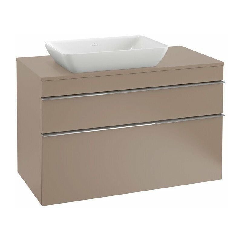 

Mueble bajo lavabo, 957 x 606 x 502 mm, modelo suspendido, De madera, lavabo a la izquierda Glass Glossy Grey