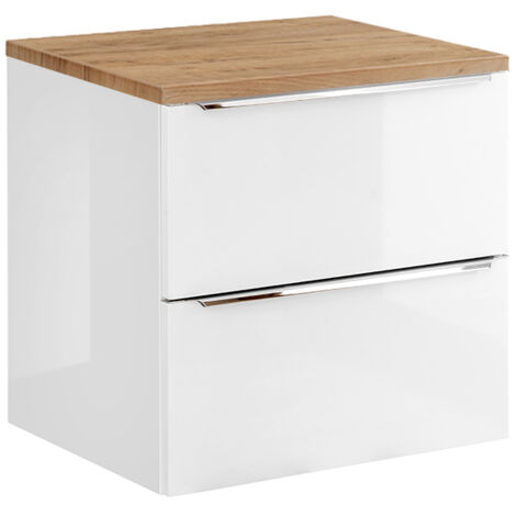 Mueble bajo lavabo April 60cm Blanco y Madera