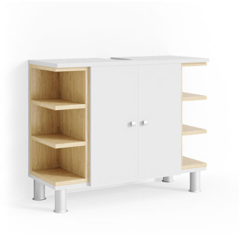 Mueble bajo lavabo Aquis, Blanco, 79.6 x 64 cm, Vicco
