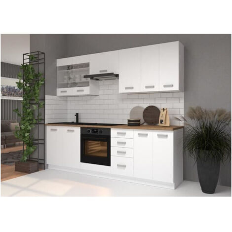 Mueble bajo lavabo con 2 puertas - L 80 x H 82 x P52 cm - Decoración blanca - Vendido sin encimera