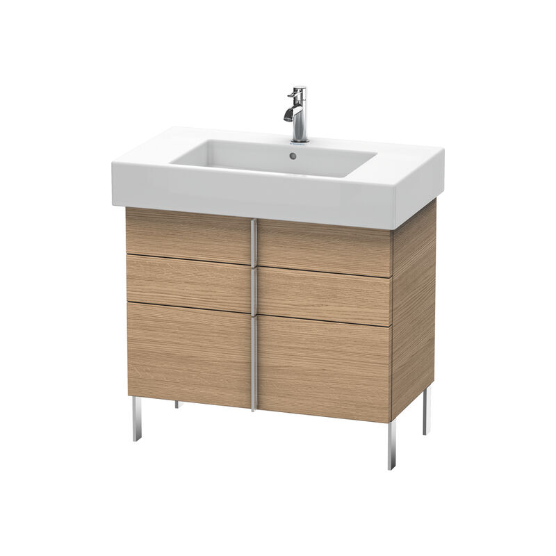 

Mueble bajo lavabo Duravit Vero 6413, con 2 cajones y 1 extraíble, 800mm, Color (frente/cuerpo): Decoración Roble Europeo - VE641305252