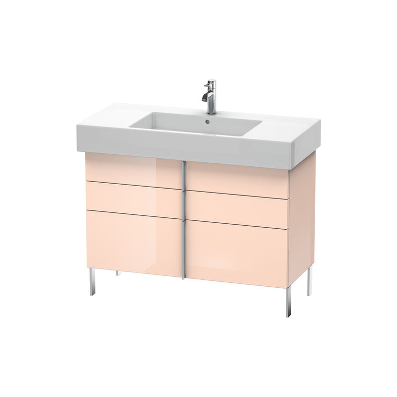 

Mueble bajo lavabo Duravit Vero de pie 6414, con 2 cajones y 1 extraíble, 1000mm, Color (frente/cuerpo): Perla de albaricoque laca de alto brillo