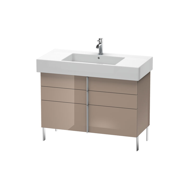 

Mueble bajo lavabo Duravit Vero de pie 6414, con 2 cajones y 1 extraíble, 1000mm, Color (frente/cuerpo): Cappuccino laca alto brillo - VE641408686