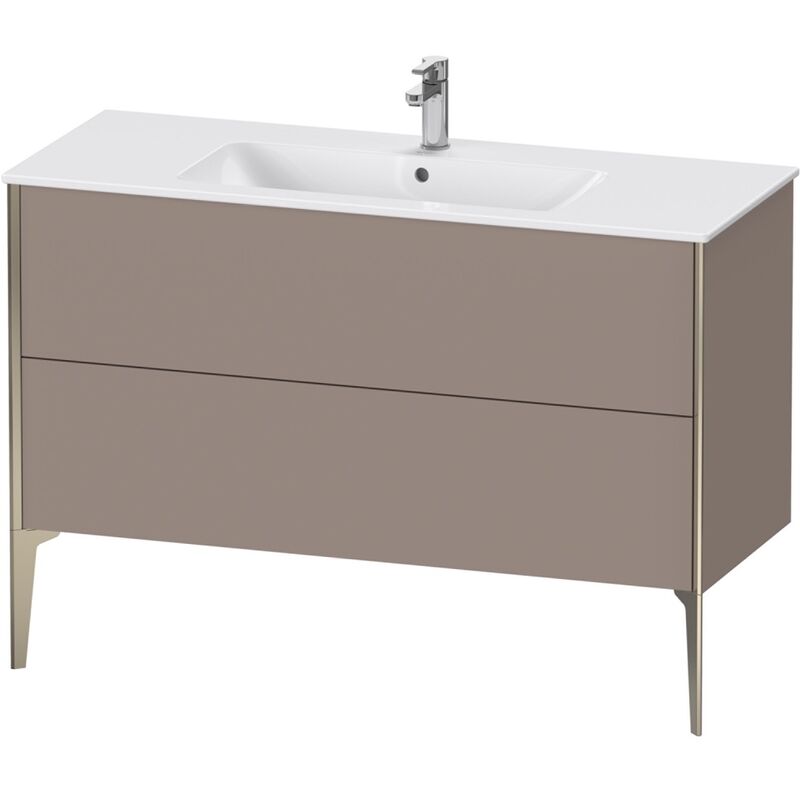 

Mueble bajo lavabo Duravit Xviu 4484 vertical, 2 cajones, para lavabo ME by Starck 233612, 1210x480 mm,, Color (frente/cuerpo): champán mate/basalto