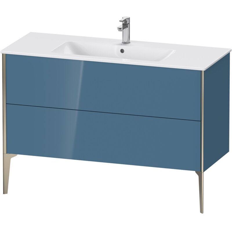 

Mueble bajo lavabo Duravit Xviu 4484 vertical, 2 cajones, para lavabo ME by Starck 233612, 1210x480 mm,, Color (frente/cuerpo): champán mate/azul