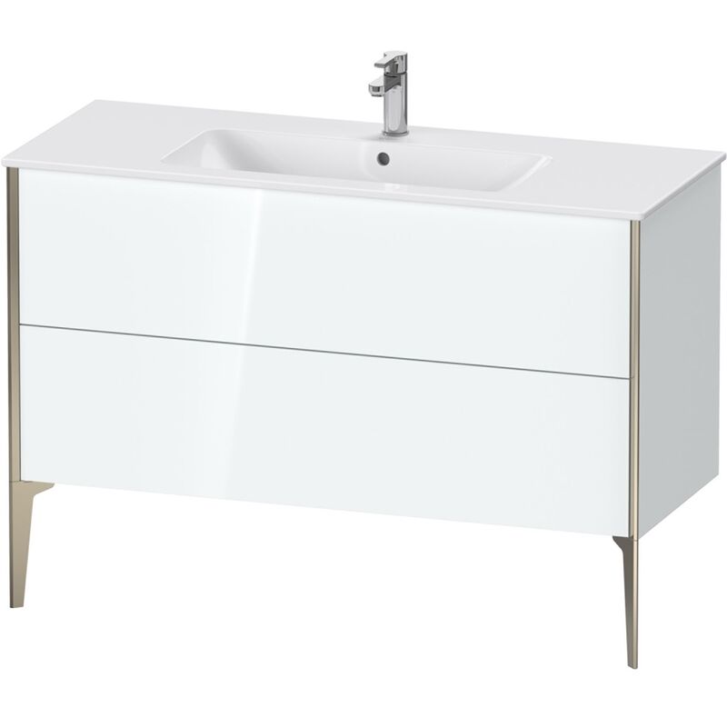 

Mueble bajo lavabo Duravit Xviu 4484 vertical, 2 cajones, para lavabo ME by Starck 233612, 1210x480 mm,, Color (frente/cuerpo): champán mate/blanco