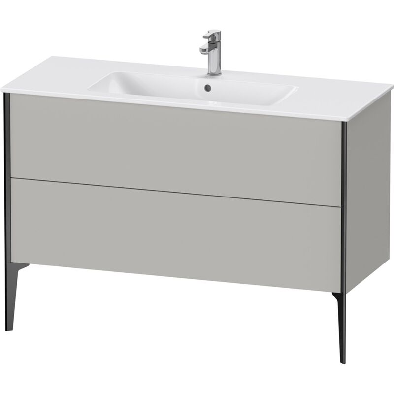 

Mueble bajo lavabo Duravit Xviu 4484 vertical, 2 cajones, para lavabo ME by Starck 233612, 1210x480 mm,, Color (frente/cuerpo): negro mate / hormigón