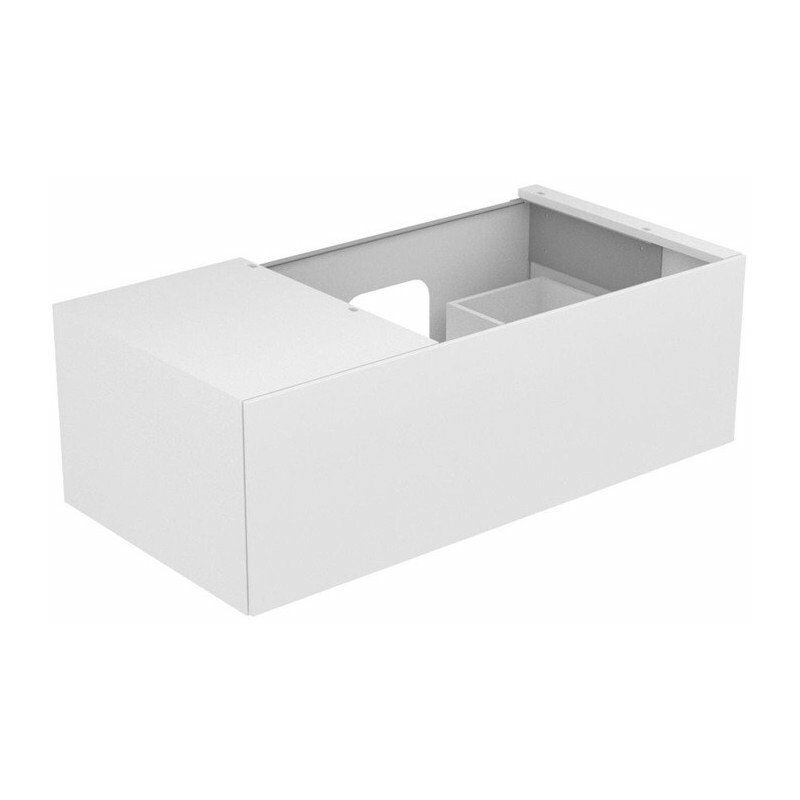 

Mueble bajo lavabo Edition 11, extraíble frontal cepillado negro - Keuco