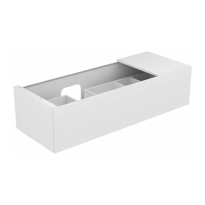 

Mueble bajo lavabo Edition 11, extraíble frontal cepillado negro - Keuco
