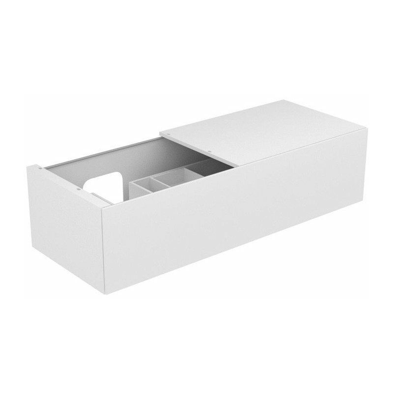 

Mueble bajo lavabo Edition 11, extraíble frontal cepillado negro - Keuco