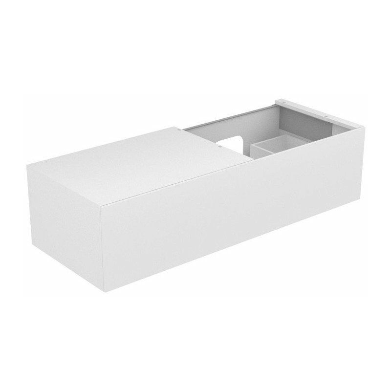 

Mueble bajo lavabo Edition 11, extraíble frontal cepillado negro - Keuco