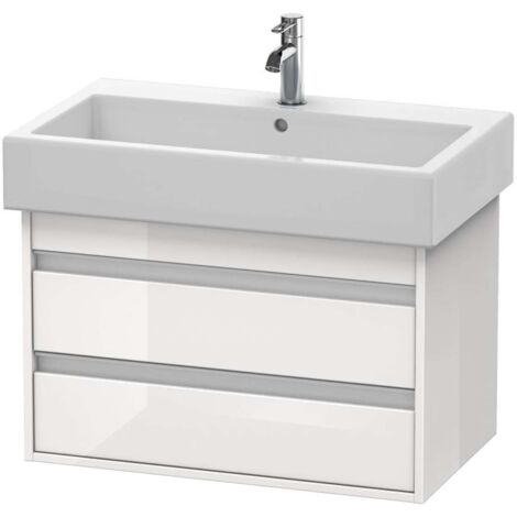 Mueble bajo lavabo KETHO 440x750x410mm blanco brillante
