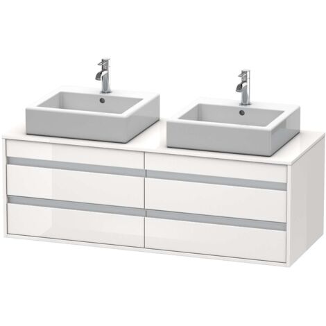 Mueble bajo lavabo KETHO 550x1400x496mm blanco brillante