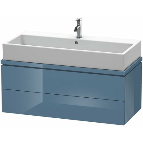 Mueble bajo lavabo L-CUBE 1020x477x400mm azul piedra brillante
