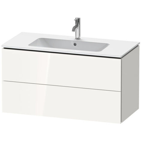 Mueble bajo lavabo L-CUBE 1020x481x550mm blanco brillante