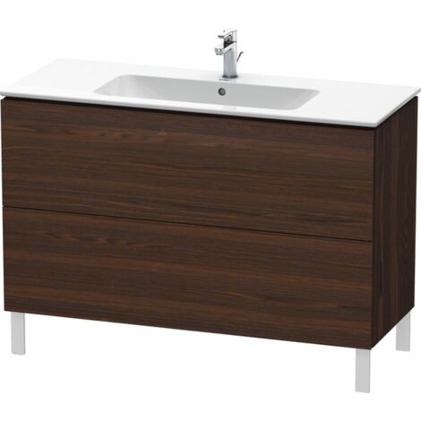 Mueble bajo lavabo L-CUBE 1220x481x704mm nogal geb